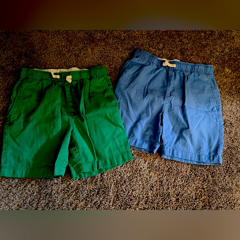 Crewcuts Boys Size 10 Green and Blue Pull-Up Shorts